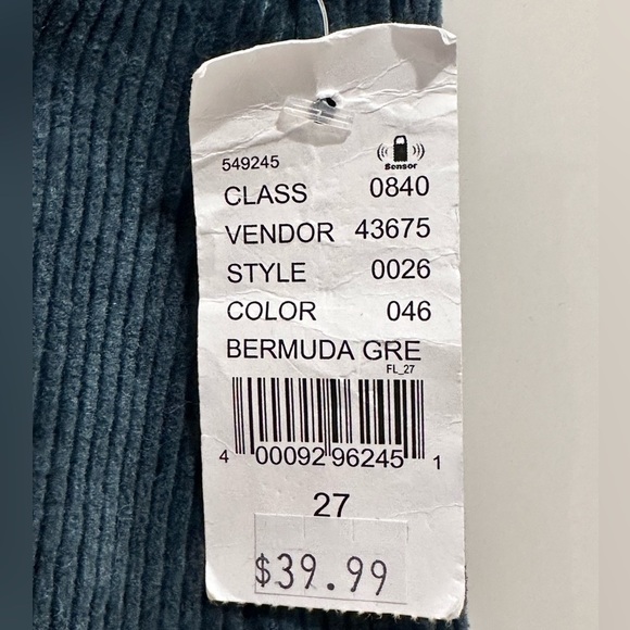 NWT PacSun Corduroy Mini Skirt Size 27 Teal Boho Festival Classic Minimal Chic - Picture 8 of 12